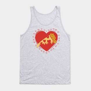 Pizza Is My Valentine Illustration Tank Top